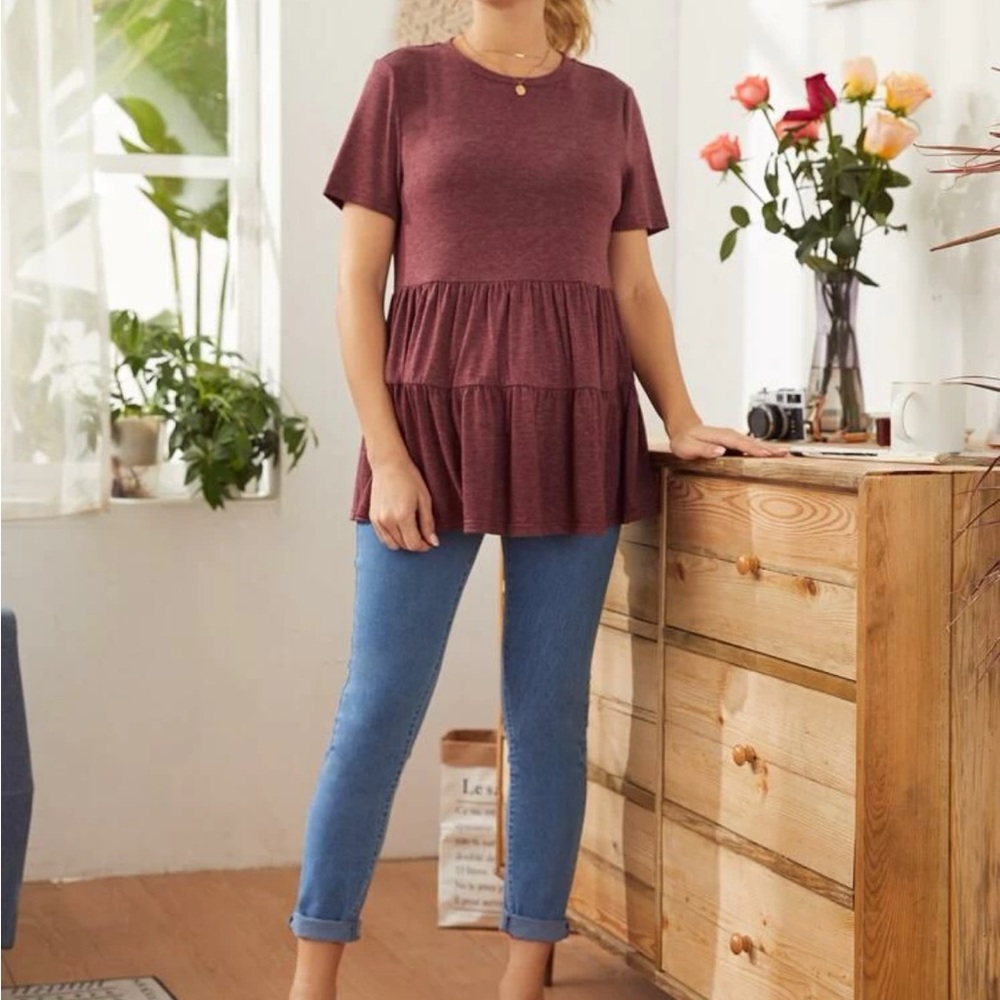 Maternity Solid Tee - Picture 4 of 4